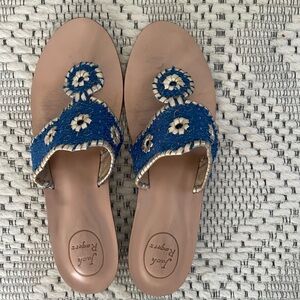 Jack Rogers Blue and White Inez Sandals